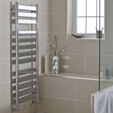 Prestige York Flat Panel Designer Heated Ladder Towel Rail