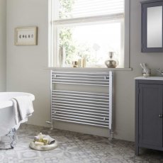 Heatwave Tempo Chrome Horizontal Heated Ladder Towel Rail