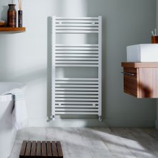 Heatwave Tempo White Straight Heated Ladder Towel Rail