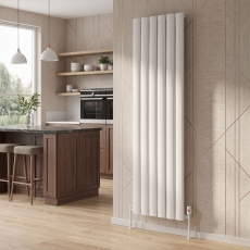 MaxHeat Vulcan White Vertical Aluminium Designer Radiator