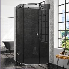 Merlyn 10 Series Smoked Quadrant Shower Enclosure with Tray - 10mm Glass