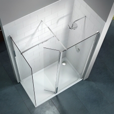 Merlyn 8 Series Swivel Walk-In Shower Enclosure (inc Side Panel)