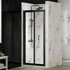 Merlyn Mbox Matt Black 4mm Easy-Fit Bi-Fold Shower Door