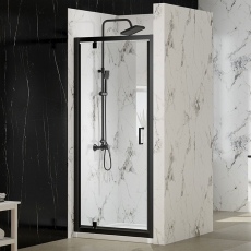 Merlyn Mbox Matt Black 6mm Easy-Fit Pivot Shower Door