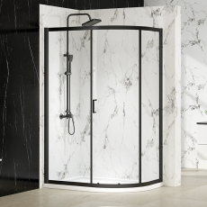 Merlyn Mbox Matt Black 6mm 1-Door Offset Quadrant Shower Enclosure