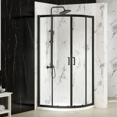 Merlyn Mbox Matt Black 6mm 2-Door Quadrant Shower Enclosure