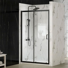 Merlyn Mbox Matt Black 6mm Easy-Fit Sliding Shower Door