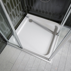 Merlyn MStone Square Shower Tray with Waste 900mm x 900mm - Stone Resin