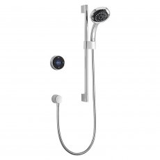 Mira Platinum Concealed Thermostatic Digital Shower Mixer with Rear Fed Pumped - Black/Chrome