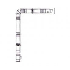 Mistral Stainless Steel Complete High Level Flue Kit 150mm Dia - (41kW - 70KW Models)