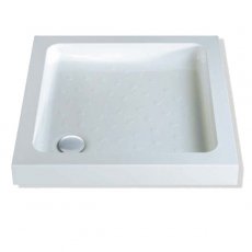 MX Classic Square Shower Tray with Waste 900mm x 900mm Flat Top - Stone Resin