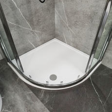 MX Elements Quadrant Shower Tray with Waste 800mm x 800mm Flat Top