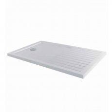 MX Elements Rectangular Walk-In Shower Tray with Waste 1400mm x 900mm - White