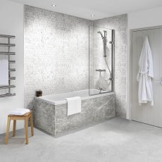 Nuance Acrylic Wall Panel 2420mm H X 1220mm W Hexagon Marble - Gloss