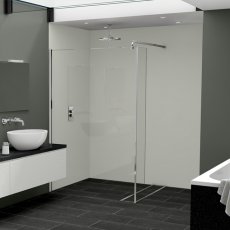 Nuance Finishing Postformed Wall Panel 2420mm H X 160mm W White Quartz - Gloss