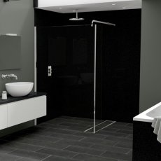 Nuance Finishing Postformed Wall Panel 2420mm H X 160mm W Black Quartz - Gloss