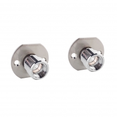 Nuie Fast-Fit Bar Shower Valve Fixings, Pair, Chrome