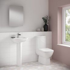 Nuie Ambrose Bathroom Suite Close Coupled Toilet and Basin 450mm - 1 Tap Hole