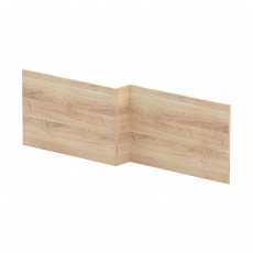 Nuie Arno Square Shower Bath Front Panel 520mm H x 1700mm W - Bleached Oak
