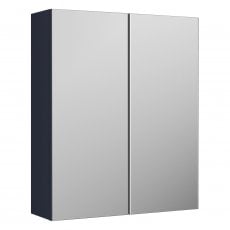 Nuie Arno Mirrored Bathroom Cabinet (50/50) 715mm H x 600mm W - Electric Blue