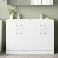 Arno Twin 1200mm 4-Door Floor Standing Vanity Unit
