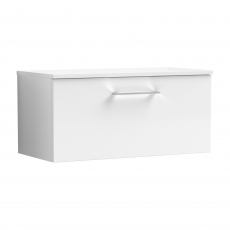 Nuie Arno Wall Hung 1-Drawer Vanity Unit with Worktop 800mm Wide - Gloss White