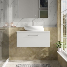 Arno 800mm 1-Drawer Wall Hung Vanity Unit with Countertop