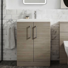Arno Woodgrain 600mm 2-Door Floor Standing Vanity Unit
