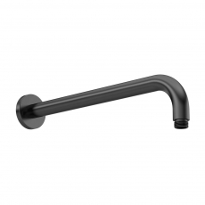 Nuie Arvan Round Wall Mounted Shower Arm 335mm Length - Matt Black