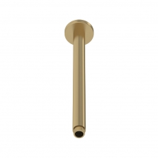 Nuie Arvan Round Ceiling Mounted Shower Arm 310mm Length - Brushed Brass