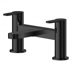 Nuie Arvan Pillar Mounted Bath Filler Tap - Matt Black