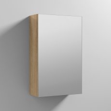 Nuie Athena 1-Door Mirrored Bathroom Cabinet 715mm H x 450mm W - Natural Oak