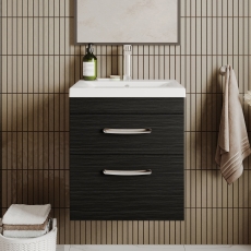 Athena 500mm 2-Drawer Wall Hung Vanity Unit
