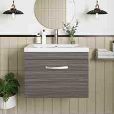 Athena 600mm 1-Drawer Wall Hung Vanity Unit