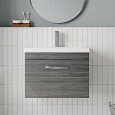 Athena 600mm 1-Drawer Wall Hung Vanity Unit