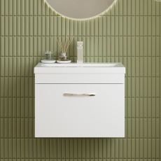 Athena 600mm 1-Drawer Wall Hung Vanity Unit