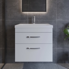 Athena 600mm 2-Drawer Wall Hung Vanity Unit