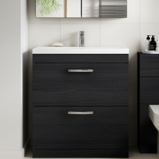 Athena 800mm 2-Drawer Floor Standing Vanity Unit