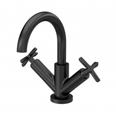 Nuie Aztec Mono Basin Mixer Tap With Waste - Matt Black