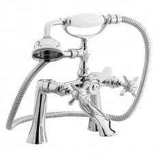 Nuie Beaumont 1/2 Bath Shower Mixer Tap Pillar Mounted - Chrome