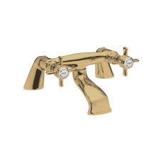 Nuie Beaumont Bath Filler Tap Pillar Mounted - Brushed Brass