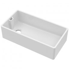 Nuie Belfast Fireclay Kitchen Sink 1.0 Bowl 895mm L x 460mm W - White