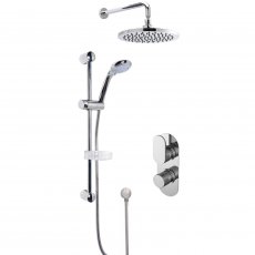 Nuie Binsey Twin Thermostatic Concealed Complete Mixer Shower with Diverter - Chrome