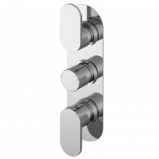 Nuie Binsey Thermostatic Concealed Shower Valve Triple Handle - Chrome