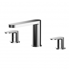 Nuie Binsey 3-Hole Deck Mounted Bath Filler Tap - Chrome