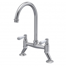 Nuie Bridge Kitchen Sink Mixer Tap Lever Handle - Brushed Nickel
