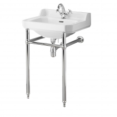 Nuie Carlton Basin with Washstand 560mm Wide - 1 Tap Hole