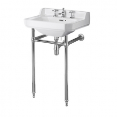 Nuie Carlton Basin with Washstand 560mm Wide - 3 Tap Hole