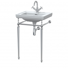 Nuie Classique Basin with Washstand 500mm Wide - 1 Tap Hole