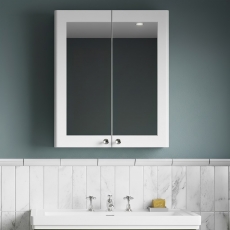 Classique 600mm 2-Door Mirrored Bathroom Cabinet